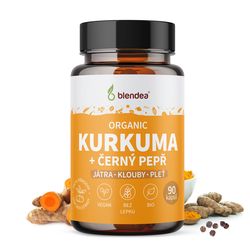 Kurkuma + Piperin BIO Organic 90 kapslí