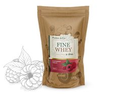 Protein&Co. FINE WHEY – přírodní protein slazený stévií Příchuť: Raspberry cream