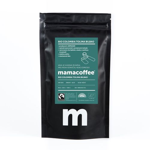 Mamacoffee - Bio Colombia Tolima Bilbao ASPRASAR, 100g Druh mletí: Mletá