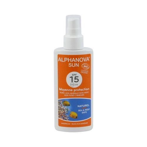 ALPHANOVA, Opalovací krém ve spreji SPF 15, 125 ml BIO