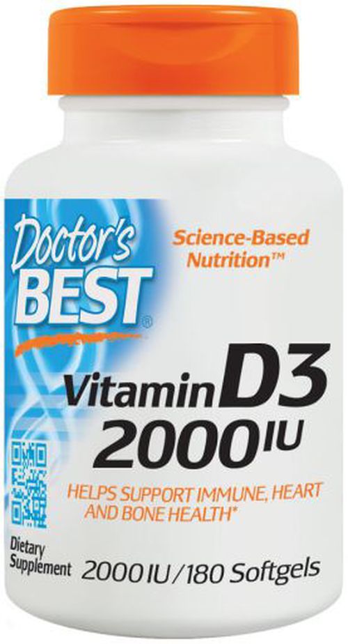 Doctor's Best Doctor’s Best Vitamin D3, 2000 IU, 180 softgel kapslí