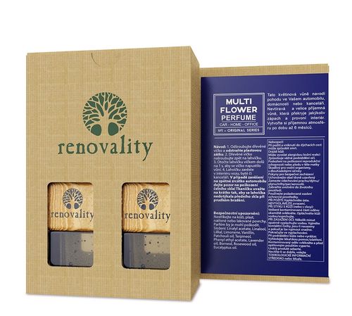 Renovality - Multi Flower Car Perfume, vůně do interiéru, 2x7 ml