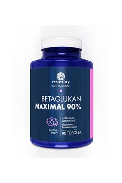 Renovality - Betaglukan 90% MAXIMAL s Vitamínem C přírodního původu, 90 tobolek