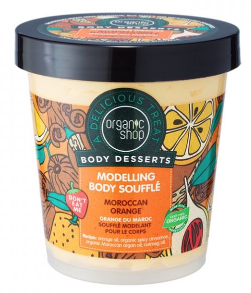 Natura Siberica ORGANIC SHOP BODY DESSERTS TĚLOVÉ SUFLÉ PROTI CELULITIDĚ MAROCKÝ POMERANČ 450 ML