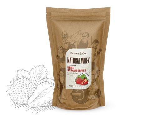 Protein&Co. Natural Whey 1 kg Váha: 500 g, Příchuť: Pure raspberry