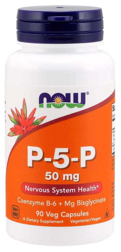 NOW® Foods NOW Vitamin B6 P-5-P, 50mg, (vitamin B6 v aktivní formě), 90 kapslí