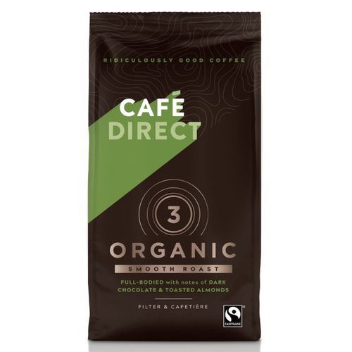 Cafédirect - BIO Organic Smooth mletá káva s tóny pražených mandlí 227g *ie-org-02 certifkát