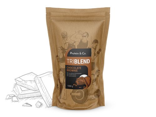 Protein&Co. TriBlend – protein MIX 1 kg Příchuť 1: Chocolate brownie, Množství: 1000g