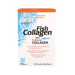 Doctor's Best Fish Collagen (rybí kolagen), 30 sáčků