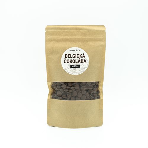 Protein&Co. Mléčná belgická čokoláda (pecky) Váha: 200 g