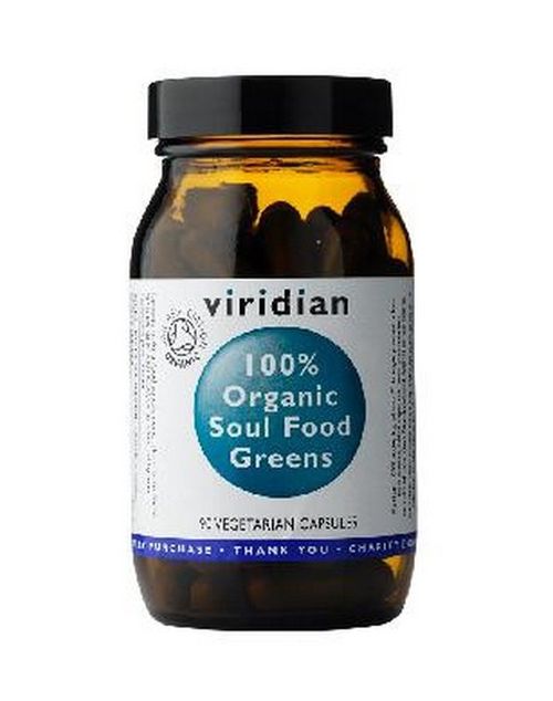 Viridian Soul Food Greens 90 kapslí Organic CZ-BIO-003 certifikát