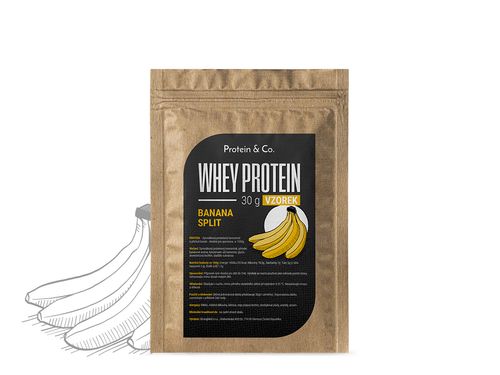 Protein&Co. CFM WHEY PROTEIN 80 - 30g Příchuť 1: Banana split