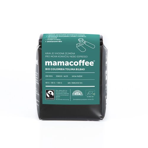 Mamacoffee - Bio Colombia Tolima Bilbao ASPRASAR, 250g Druh mletí: Zrno
