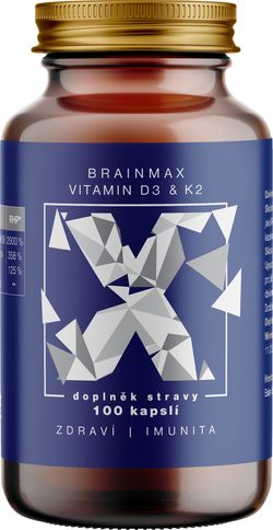 Votamax BrainMax Vitamin D3 & K2, D3 5000 IU / K2 jako MK7 150 mcg, 100 kapslí