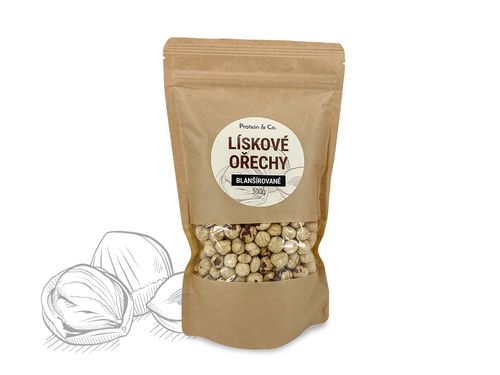 Protein&Co. Lískové oříšky blanšírované Váha: 1000g