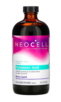 NeoCell - Hyaluronic Acid, Berry Liquid (kyselina hyaluronová), 50 mg, 473 ml