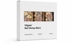 Vilgain Nut Honey Bar BIO mandle a rozinky 75 g (3 x 25 g)