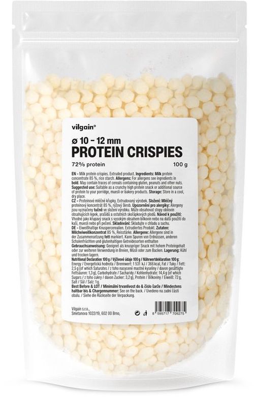 Vilgain Protein Crispies XL bez příchutě 100 g