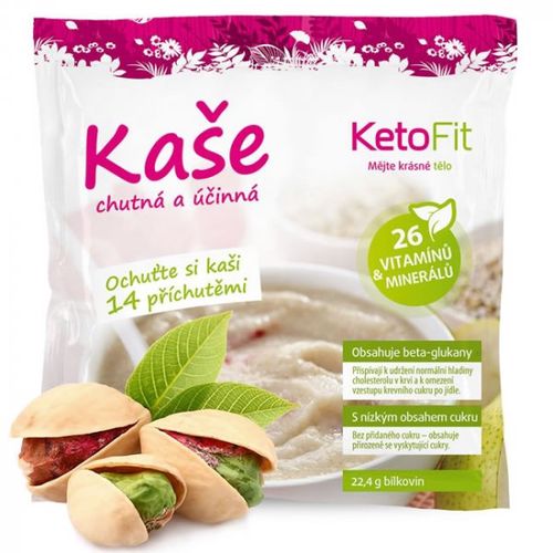 Proteinová krupičná kaše KetoFit pistácie, 5 porcí