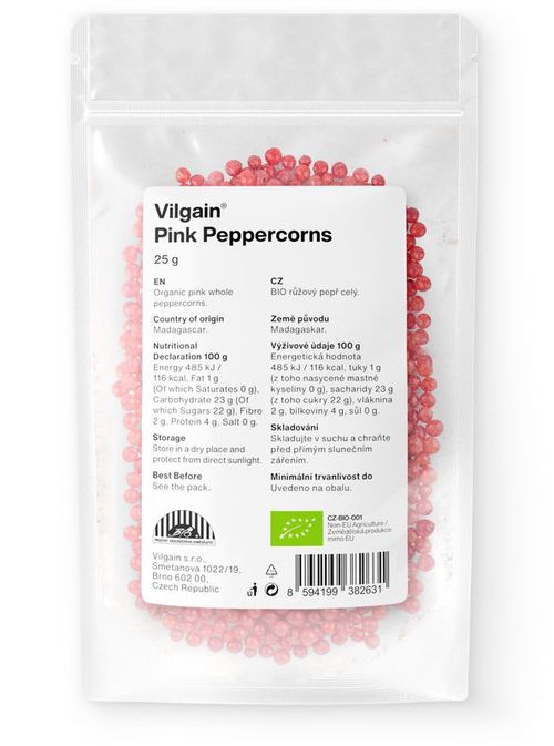 Vilgain Pepř BIO růžový celý 25 g