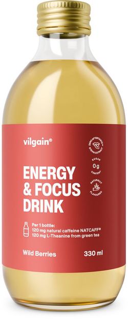 Vilgain Energy & Focus Drink lesní ovoce 330 ml