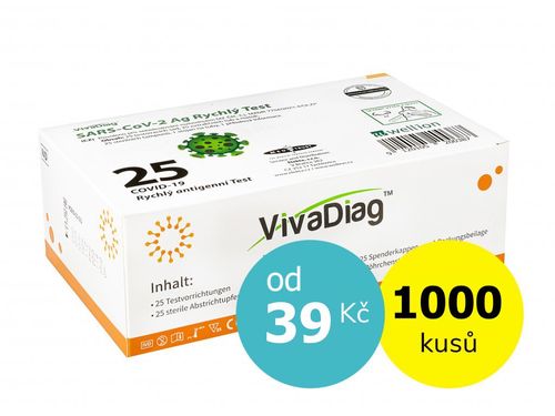 VIVA DIAG PRO Antigenní test NEINVAZIVNÍ z kraje nosu  sada 1000 ks