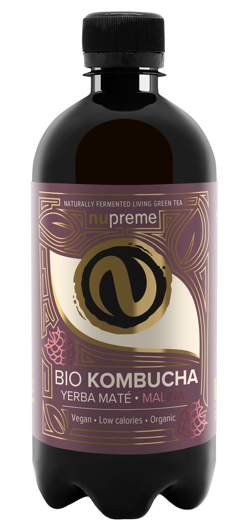 Kombucha Yerba Maté malina 400 ml BIO NUPREME