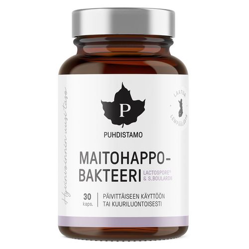Puhdistamo - Lactic Acid Bacteria Boulardii 30 kapslí (Probiotika LactoSpore® a Lynside® - Maitohappo-bakteeri)