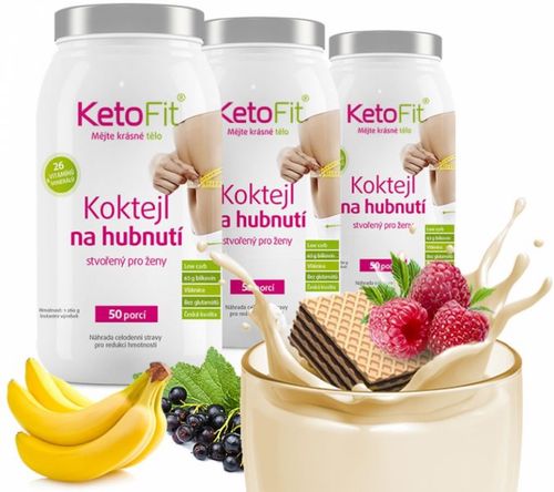 3x proteinový KetoFit koktejl v 10 příchutích, 3780 g, 150 porcí