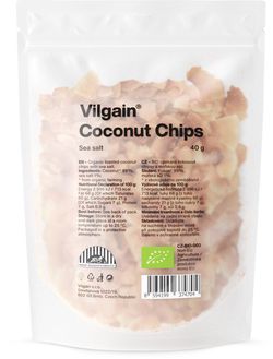 Vilgain Kokosové chipsy BIO mořská sůl 40 g