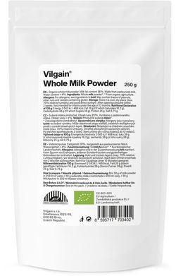 Vilgain Sušené mléko plnotučné BIO 250 g