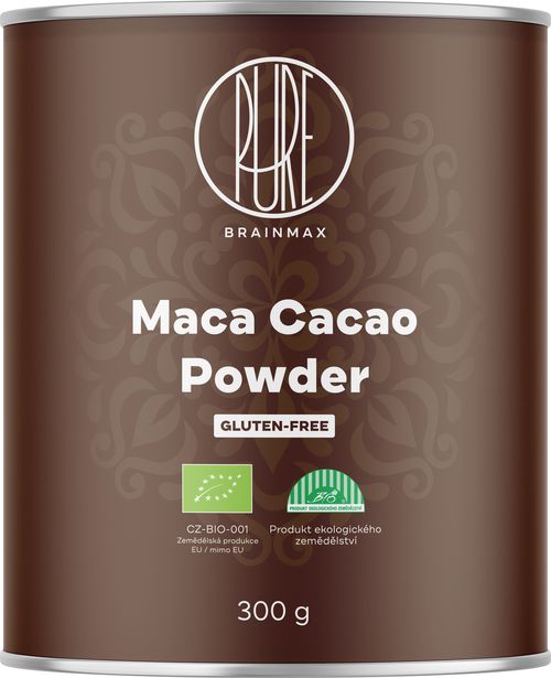 BrainMax Pure Maca Cacao, Kakao s Macou BIO, 300 g Kakao s Macou / *CZ-BIO-001 certifikát