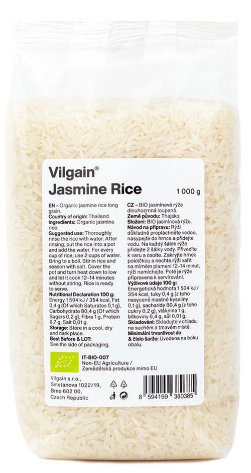 Vilgain Jasmínová rýže BIO 1000 g