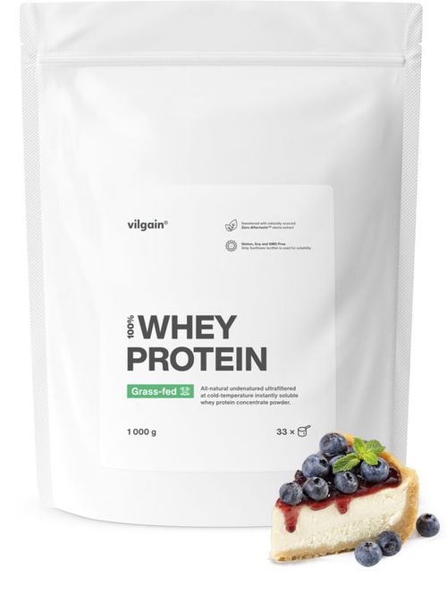 Vilgain Grass-Fed Whey Protein borůvkový cheesecake 1000 g