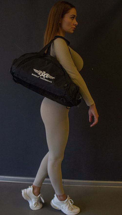 Sportová Fitness Taška Black – Muscle Aggressive Pánska UNI