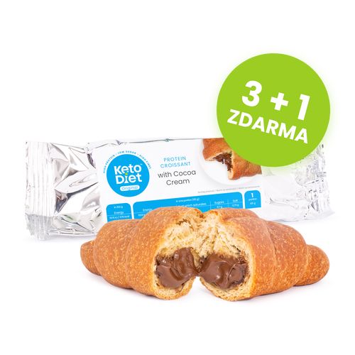 KetoDiet Proteinový croissant s čoko náplní (3 + 1 ZDARMA)