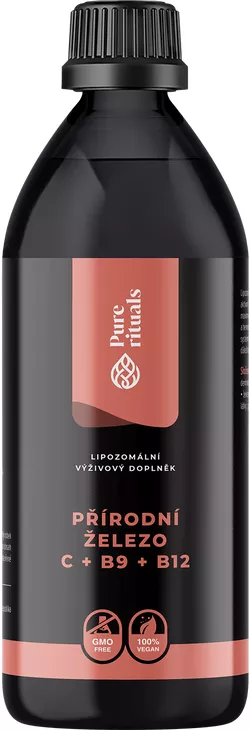 Pure rituals lipozomální Železo+C+B9+B12, 200 ml