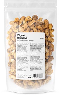 Vilgain Kešu nasucho pražené sůl a pepř 250 g