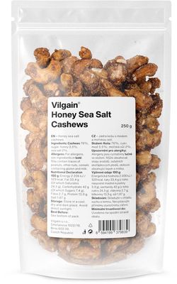 Vilgain Kešu karamelizované med s mořskou solí 250 g