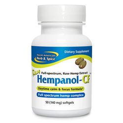 NORTH AMERICAN HERB & SPICE Širokospektrální čistý konopný extrakt v kapslích - Hempanol-CF