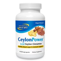 North American Herb & Spice | Sušená skořice se zázvorem - CeylonPower - 90 ks