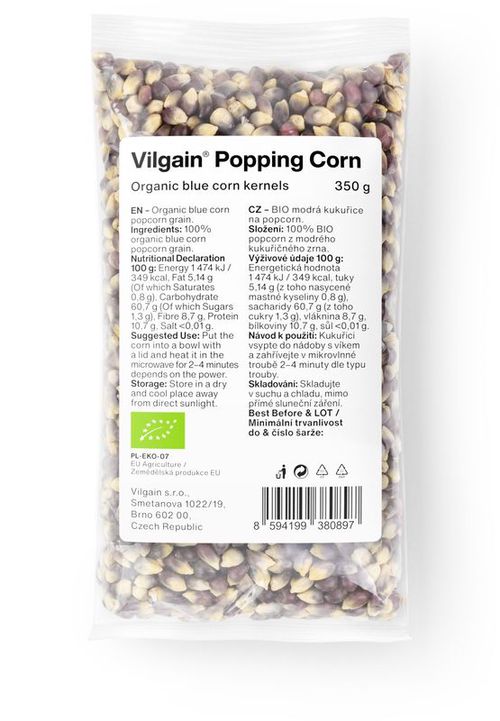 Vilgain Kukuřice na popcorn BIO 350 g