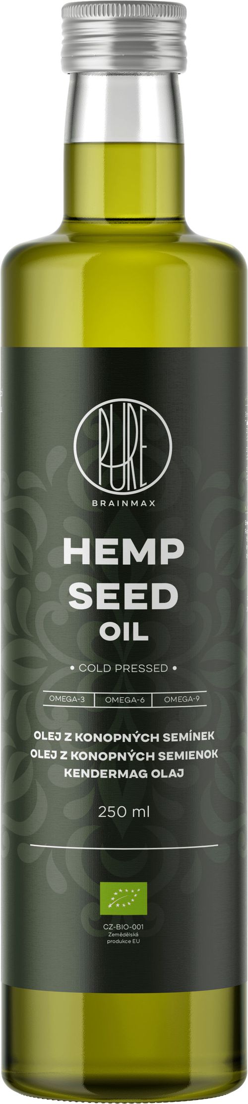 Brainmax Pure Olej z konopných semínek, BIO, 250 ml *CZ-BIO-001 certifikát