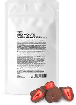 Vilgain Lyofilizované jahody v čokoládě mléčná čokoláda 100 g