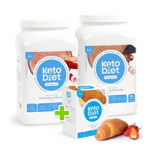 KetoDiet 2 proteinové nápoje + balení croissantů ZDARMA