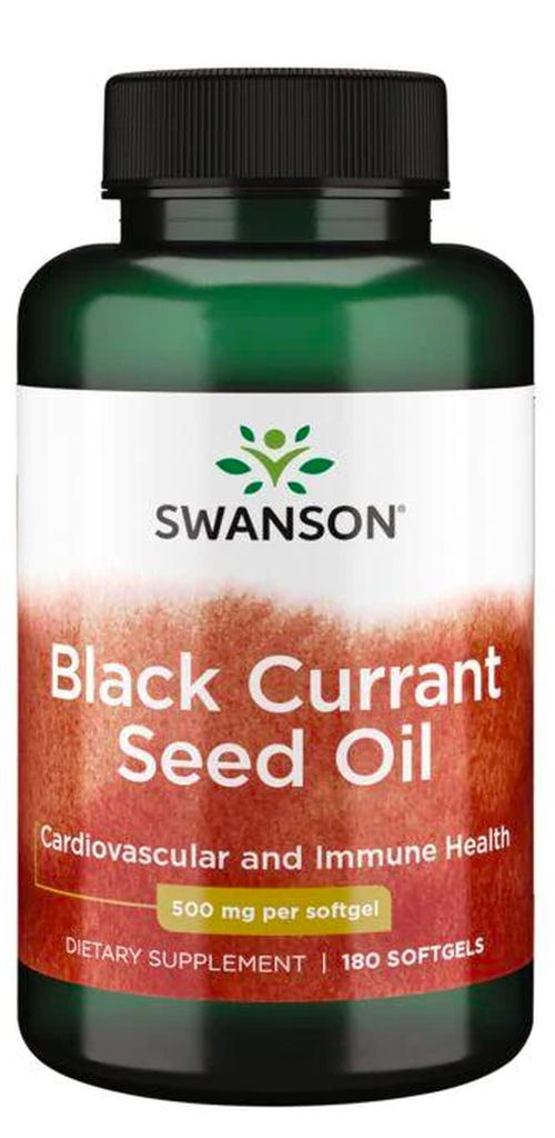 Swanson Black Currant Seed Oil (olej ze semen černého rybízu) 500 mg, 180 kapslí