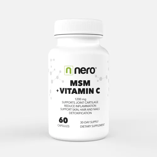 NERO MSM + Vitamín C, kapsle, 1200 mg