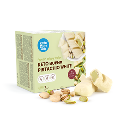 Keto Bueno Pistachio White – křupavé oplatky (7 porcí)