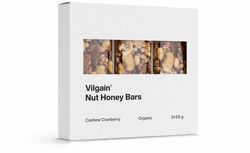 Vilgain Nut Honey Bar BIO kešu a brusinky 75 g (3 x 25 g)