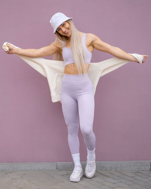 Vilgain x Andy Seamless Ribbed Legging S/M lila